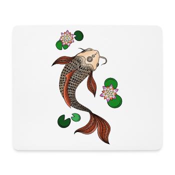 Couleur de Mandala Koi - Tapis de souris (format paysage) - blanc - Devant