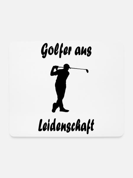 Golfer aus Leidenschaft - Mousepad (Querformat) - Weiß