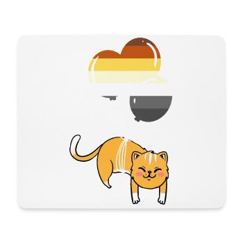 Katze Ballon Gay Bear Pride - Mousepad (Querformat) - Weiß - Vorne