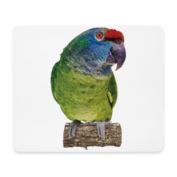 The red-backed amazon - Mouse Pad (horizontal) - white - Front