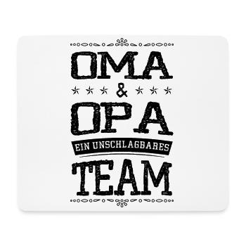 oma und opa team - Mousepad (Querformat) - Weiß - Vorne