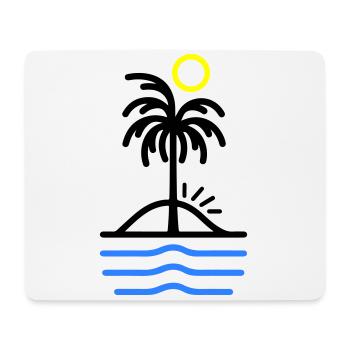 Palmen Insel - Mousepad (Querformat) - Weiß - Vorne