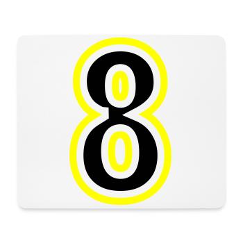 8 Number College - Mouse Pad (horizontal) - white - Front