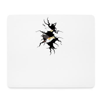 Nymphal Parakeet crack motif - Mouse Pad (horizontal) - white - Front