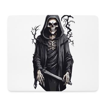 Squelette d’Halloween d’horreur gothique - Tapis de souris (format paysage) - blanc - Devant