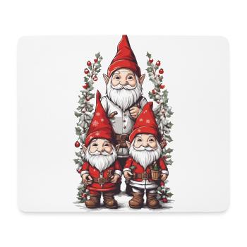 Nordische Gnome Weihnachtszauber mit Elfen Zwergen - Mousepad (Querformat) - Weiß - Vorne