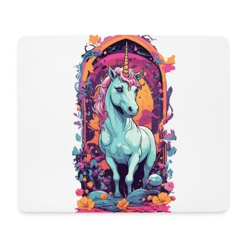 Magic Pastel Unicorn Best Friend for Girls - Mouse Pad (horizontal) - white - Front
