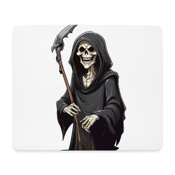 Dessin animé drôle de la Faucheuse pour Halloween - Tapis de souris (format paysage) - blanc - Devant