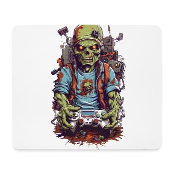 Zombie Gamer ultimatives Halloween Gaming Design - Mousepad (Querformat) - Weiß - Vorne