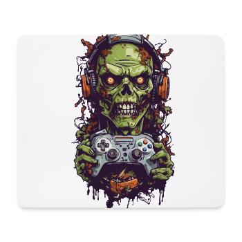 Zombie Gamer Gaming Halloween Goule Esthétique - Tapis de souris (format paysage) - blanc - Devant