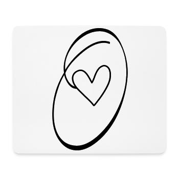 Letter O Letter O Calligraphy - Mouse Pad (horizontal) - white - Front