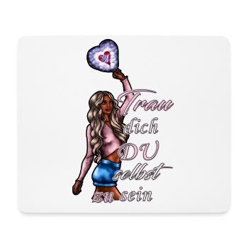 Dare to be yourself blonde - Mouse Pad (horizontal) - white - Front
