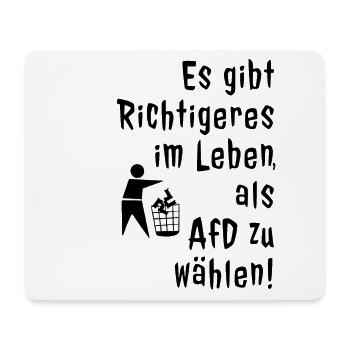 Gegen Rechts für Demokratie Demo Plakat Nazis raus - Mousepad (Querformat) - Weiß - Vorne