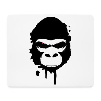 Une tête de gorille Graffiti - Tapis de souris (format paysage) - blanc - Devant