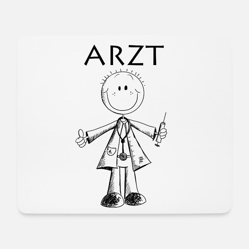 Arzt Comic - Ärzte - Medizin - Mediziner -Geschenk - Mousepad (Querformat) - Weiß