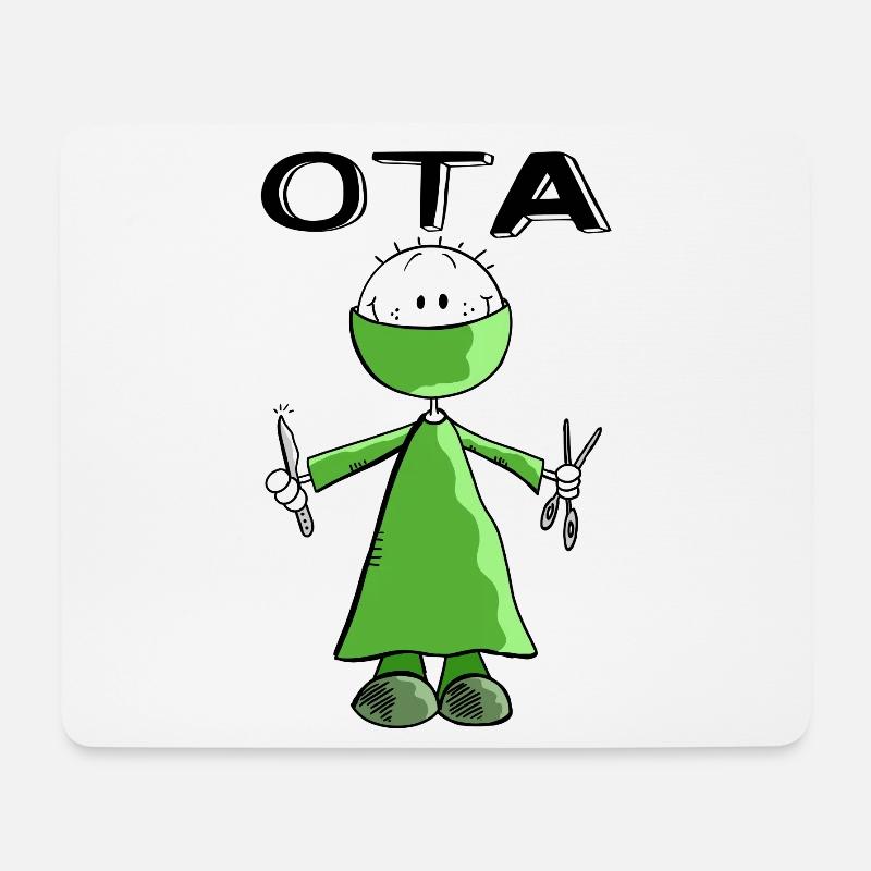 Operationstechnischer Assistent Strichmann - OTA - Mousepad (Querformat) - Weiß