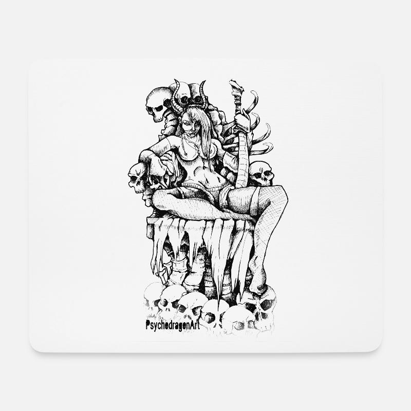 The Queen Schwarz - Mousepad (Querformat) - Weiß