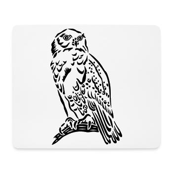 Belle harfang des neiges dans le style de tatouage - Tapis de souris (format paysage) - blanc - Devant