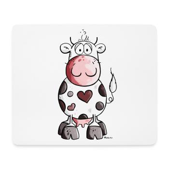 Belle vache - Tapis de souris (format paysage) - blanc - Devant
