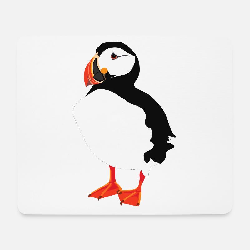 Puffin Solo - Mouse Pad (horizontal) - white