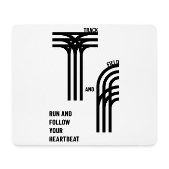 Track & Field Leichtathletik Herzschlag Spruch - Mousepad (Querformat) - Weiß - Vorne