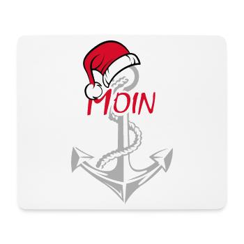 xmas weihnachten moin see symbol anker anchor - Mousepad (Querformat) - Weiß - Vorne