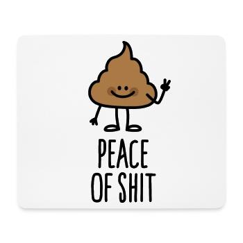 Peace of shit - Piece of shit pun shit - Mouse Pad (horizontal) - white - Front