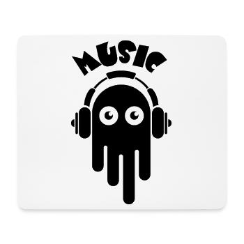 Musique fantôme bande dessinée graffiti casque de dessin animé - Tapis de souris (format paysage) - blanc - Devant