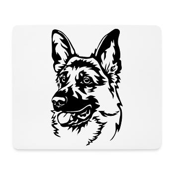 Deutscher Schäferhund - Mousepad (Querformat) - Weiß - Vorne