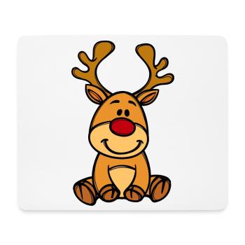 Rudolf Weihnachten Rentier - Mousepad (Querformat) - Weiß - Vorne