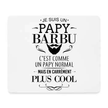 Papy Barbu - Tapis de souris (format paysage) - blanc - Devant