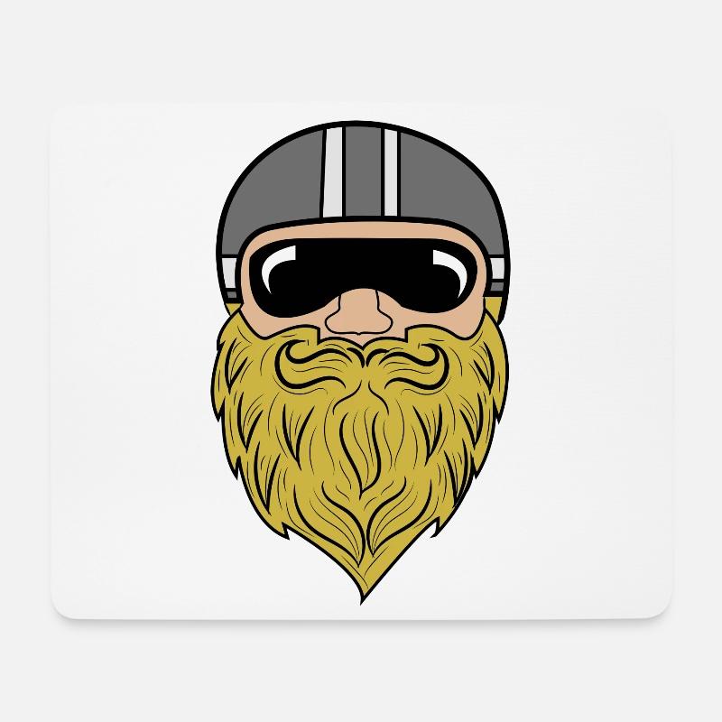 Barbe Barbe Barbe Barbe Coiffure Moustache Barbe Porteur - Tapis de souris (format paysage) - blanc
