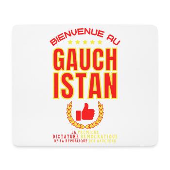 Bienvenue au GAUCHISTAN - Humour Gaucher - Tapis de souris (format paysage) - blanc - Devant