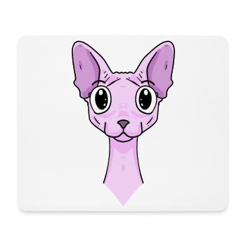 Sphynx Head Cat Cat Owner - Mouse Pad (horizontal) - white - Front
