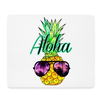 Ananas Aloha - Mousepad (Querformat) - Weiß - Vorne