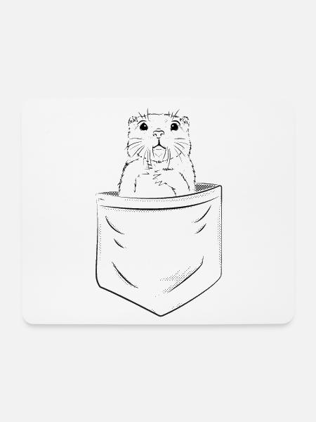 Otter inside! Lustige Illustration Otter - Mousepad (Querformat) - Weiß