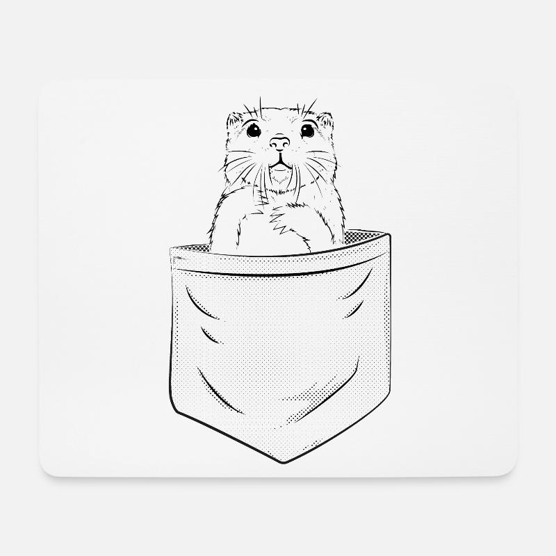 Otter inside! Lustige Illustration Otter - Mousepad (Querformat) - Weiß