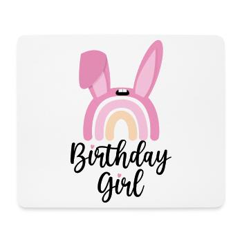 Rosa Hase Arc Regenbogen - Mousepad (Querformat) - Weiß - Vorne