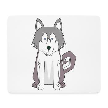 Hund Cartoon Amazing Siberian Husky - Mousepad (Querformat) - Weiß - Vorne