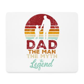 Papa Der Mythos Die Legende Retro Sonnenuntergang - Mousepad (Querformat) - Weiß - Vorne