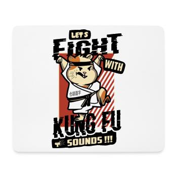 Kung Fu Hamster - Mousepad (Querformat) - Weiß - Vorne