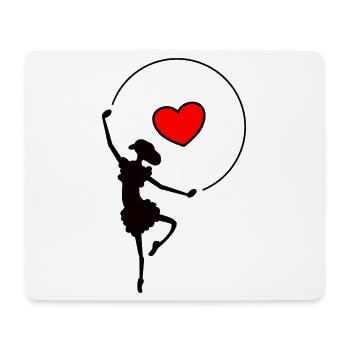 Danser - Tapis de souris (format paysage) - blanc - Devant