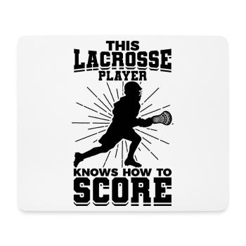Little Lacrosse Player - Mouse Pad (horizontal) - white - Front