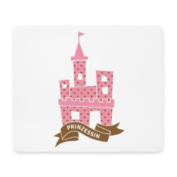 Burg Prinzessin Märchen Mädchen Schloss Punkte Dot - Mousepad (Querformat) - Weiß - Vorne