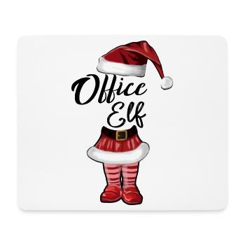 Elfe de bureau – Un design de Noël drôle - Tapis de souris (format paysage) - blanc - Devant