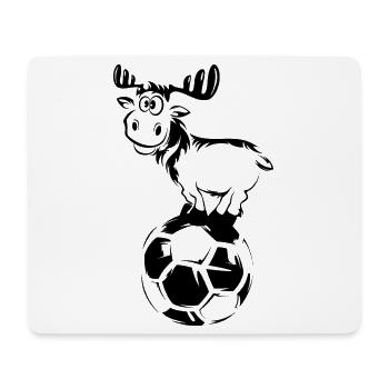 soccer reindeer symbol moose funny ball icon grafi - Mouse Pad (horizontal) - white - Front