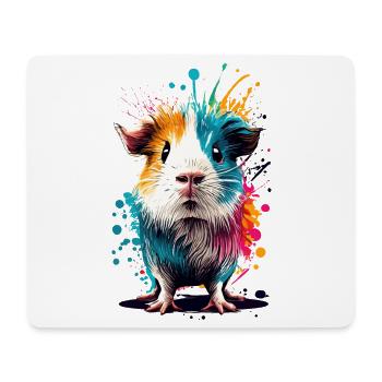 Cochon d’Inde - Mignon cochon d’Inde - Tapis de souris (format paysage) - blanc - Devant