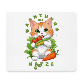 Bio Katze - Mousepad (Querformat) - Weiß - Vorne