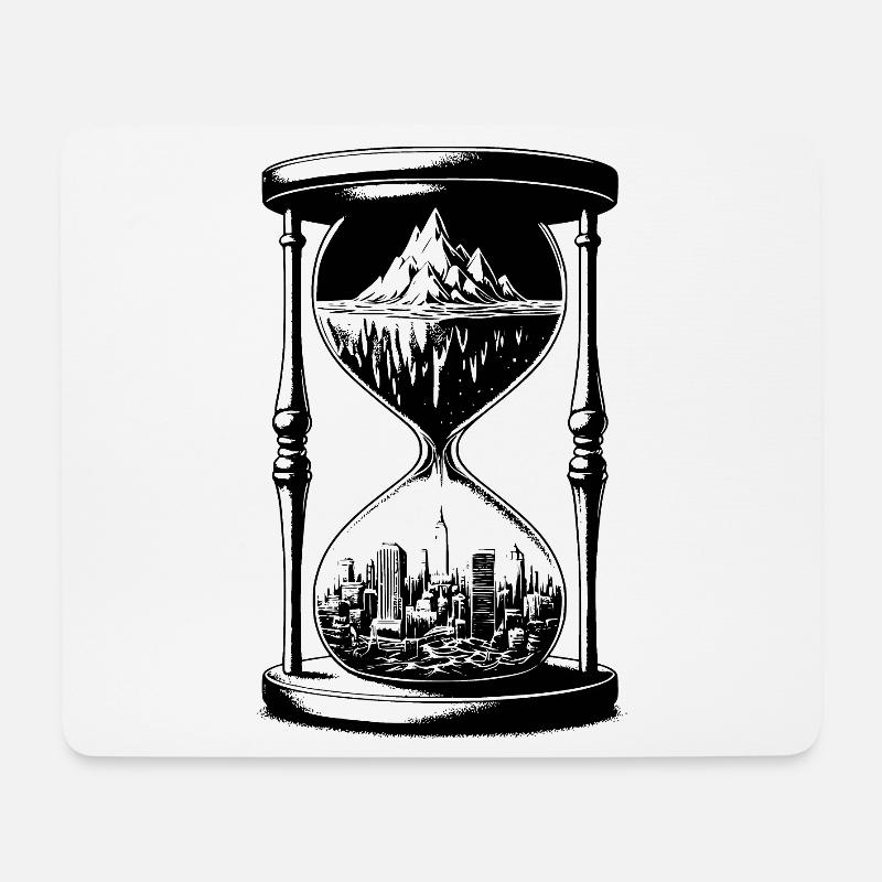 Sanduhr16 - Mousepad (Querformat) - Weiß
