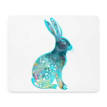 Colorful Easter Bunny Rabbit Watercolor - Mouse Pad (horizontal) - white - Front